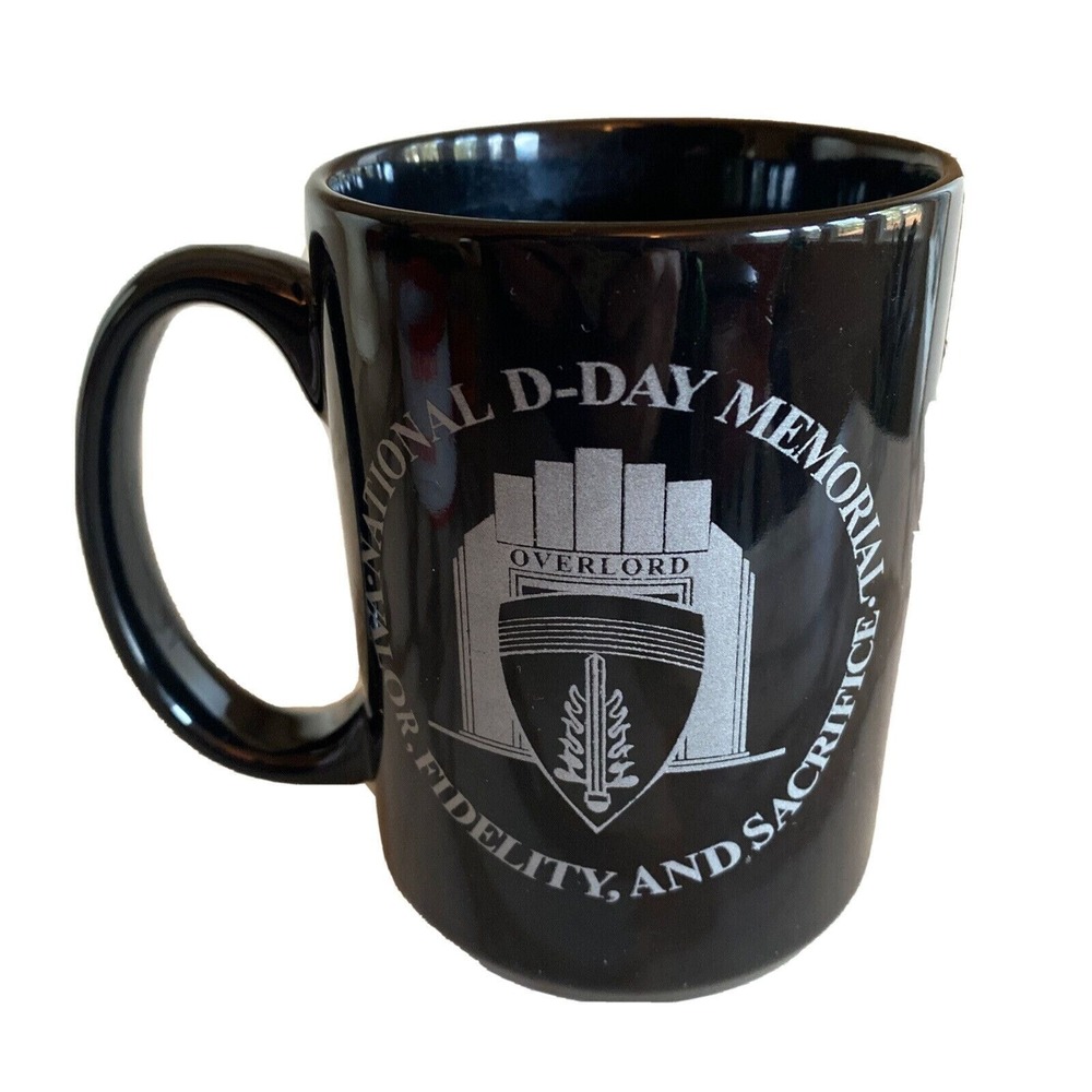 National D-Day Memorial Coffee Mug Black Overlord Valor Fidelity Sacrifice Mug